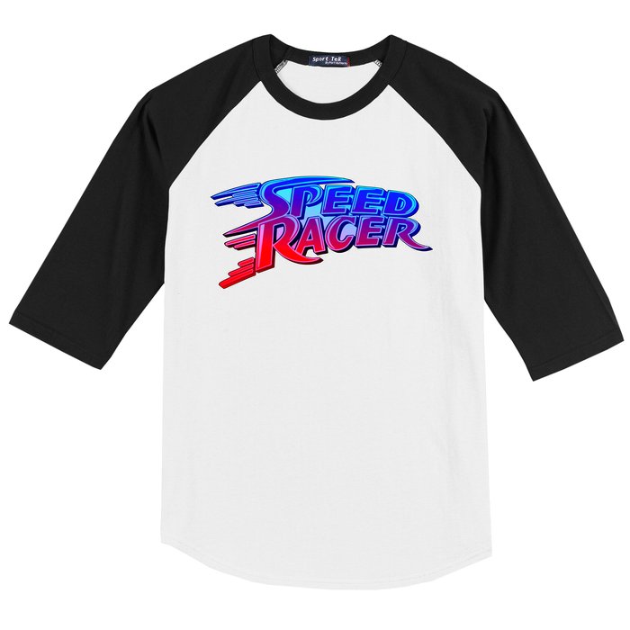 Classic Retro Speed Racer Logo Baseball Sleeve Shirt