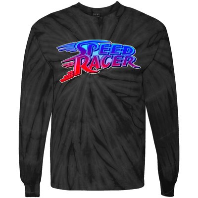 Classic Retro Speed Racer Logo Tie-Dye Long Sleeve Shirt