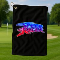 Classic Retro Speed Racer Logo Golf Towel
