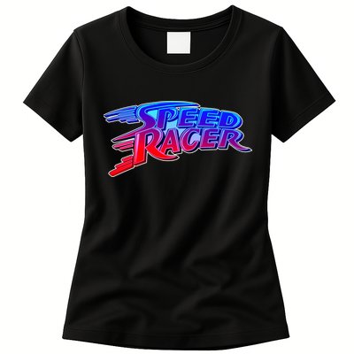 Classic Retro Speed Racer Logo Womens T-Shirt