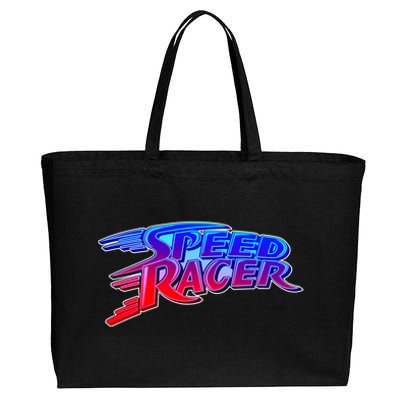 Classic Retro Speed Racer Logo Cotton Canvas Jumbo Tote