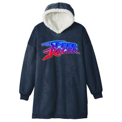 Classic Retro Speed Racer Logo Hooded Wearable Blanket