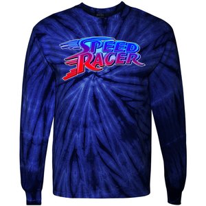 Classic Retro Speed Racer Logo Tie-Dye Long Sleeve Shirt