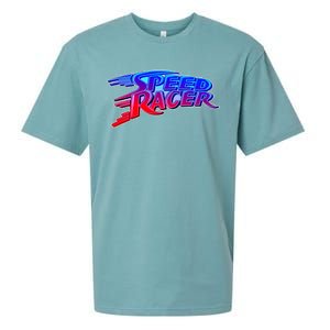 Classic Retro Speed Racer Logo Sueded Cloud Jersey T-Shirt