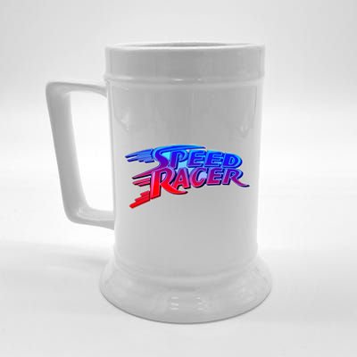 Classic Retro Speed Racer Logo Beer Stein