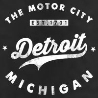 Classic Retro Vintage Detroit Michigan Motor City Garment-Dyed Fleece Hoodie