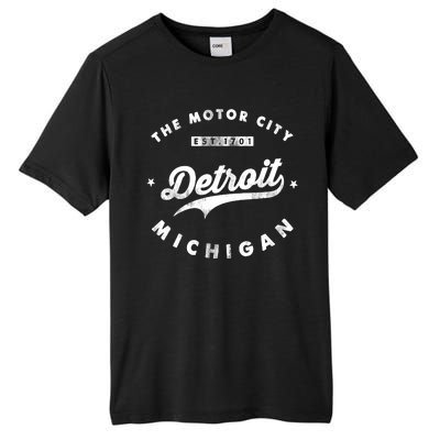 Classic Retro Vintage Detroit Michigan Motor City Tall Fusion ChromaSoft Performance T-Shirt