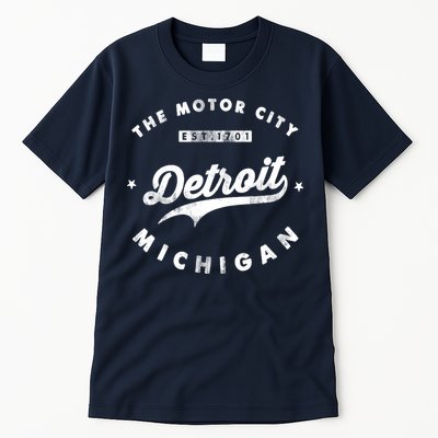 Classic Retro Vintage Detroit Michigan Motor City Tall T-Shirt