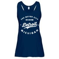 Classic Retro Vintage Detroit Michigan Motor City Ladies Essential Flowy Tank