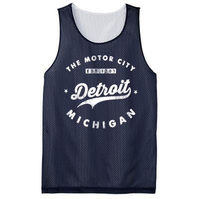 Classic Retro Vintage Detroit Michigan Motor City Mesh Reversible Basketball Jersey Tank