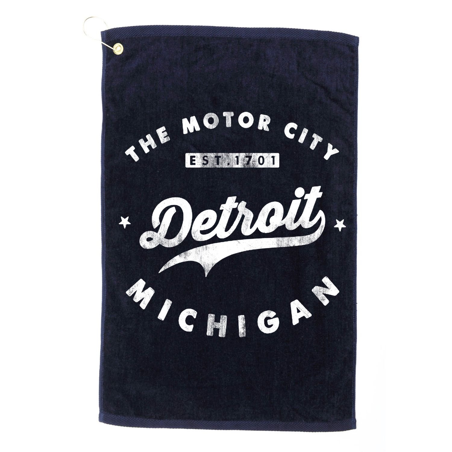 Classic Retro Vintage Detroit Michigan Motor City Golf Towel