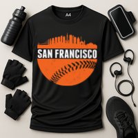 Classic San Francisco Skyline Baseball Cooling Performance Crew T-Shirt