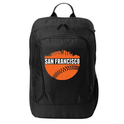 Classic San Francisco Skyline Baseball City Backpack