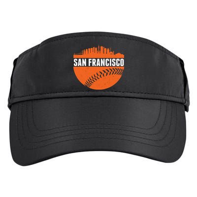 Classic San Francisco Skyline Baseball Adult Drive Performance Visor