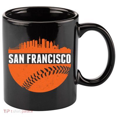 Classic San Francisco Skyline Baseball 11oz C Handle Ceramic Mug