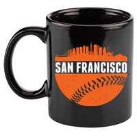 Classic San Francisco Skyline Baseball 11oz C Handle Ceramic Mug