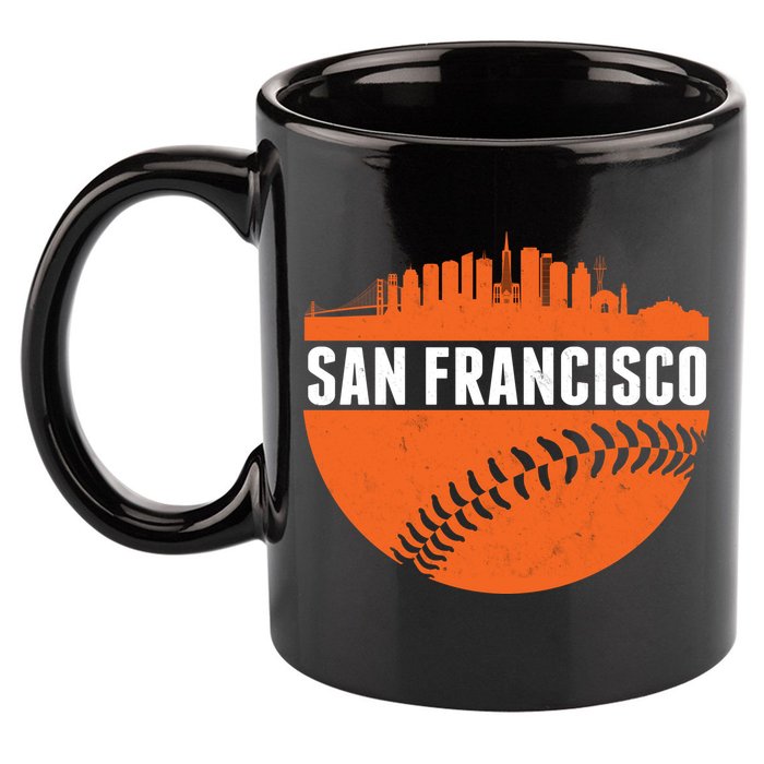 Classic San Francisco Skyline Baseball 11oz C Handle Ceramic Mug