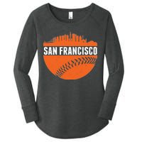 Classic San Francisco Skyline Baseball Women's Perfect Tri Tunic Long Sleeve Shirt