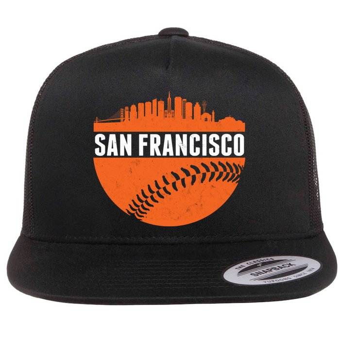 Classic San Francisco Skyline Baseball Flat Bill Trucker Hat