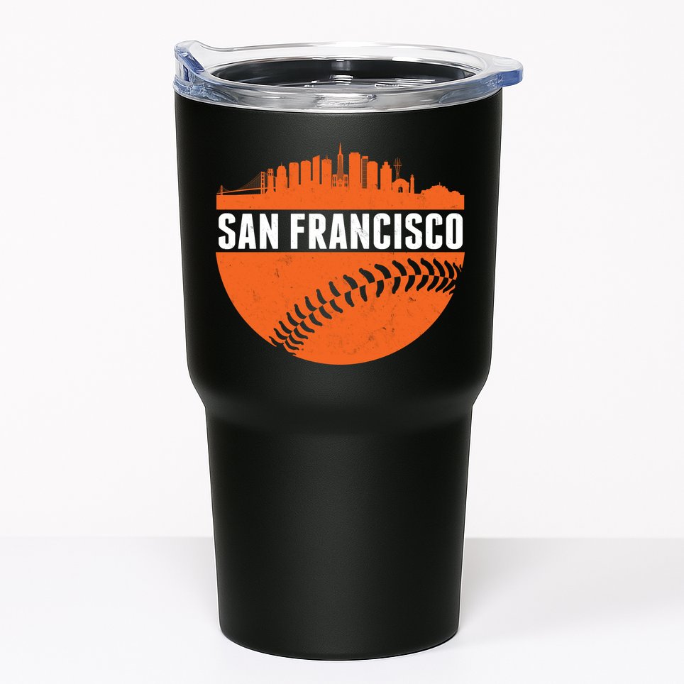 Classic San Francisco Skyline Baseball Tumbler