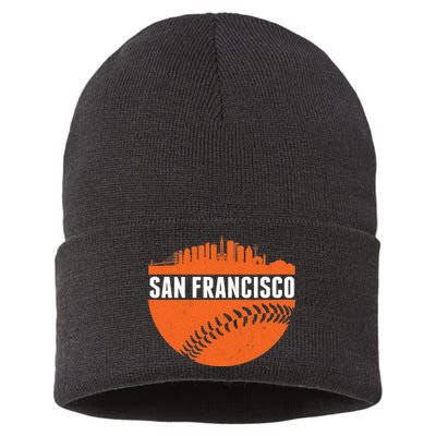 Classic San Francisco Skyline Baseball Sustainable Knit Beanie