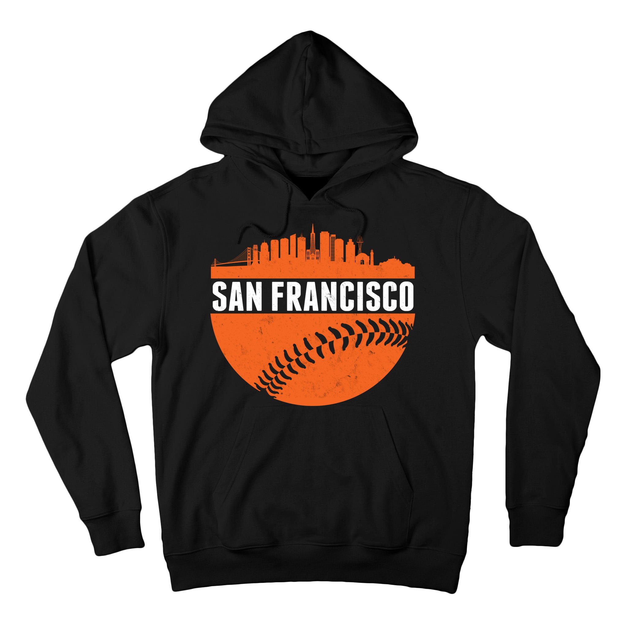 Classic San Francisco Skyline Baseball Tall Hoodie