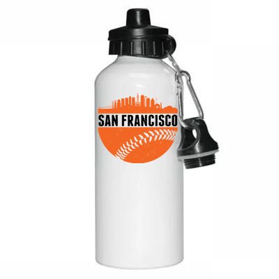 Classic San Francisco Skyline Baseball Aluminum Water Bottle