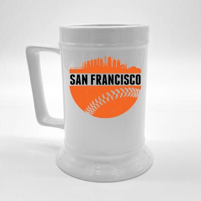 Classic San Francisco Skyline Baseball Beer Stein