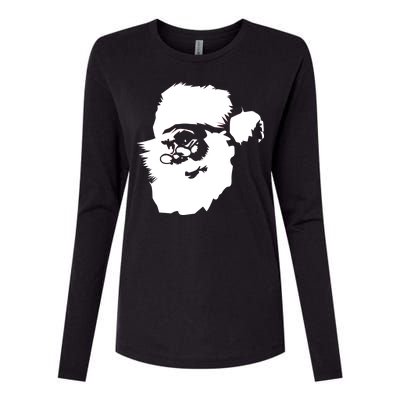 Classic Santa Claus Womens Cotton Relaxed Long Sleeve T-Shirt