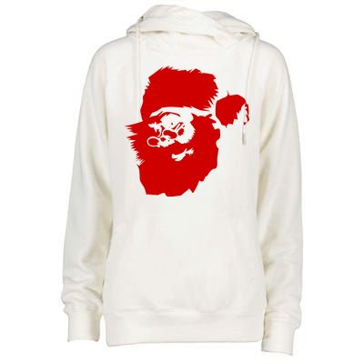 Classic Santa Claus Womens Funnel Neck Pullover Hood