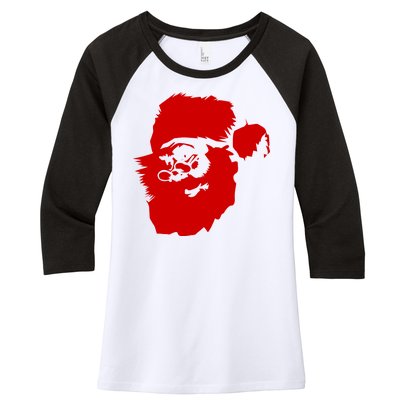 Classic Santa Claus Women's Tri-Blend 3/4-Sleeve Raglan Shirt