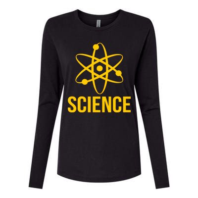 Classic Science Atom Logo Womens Cotton Relaxed Long Sleeve T-Shirt