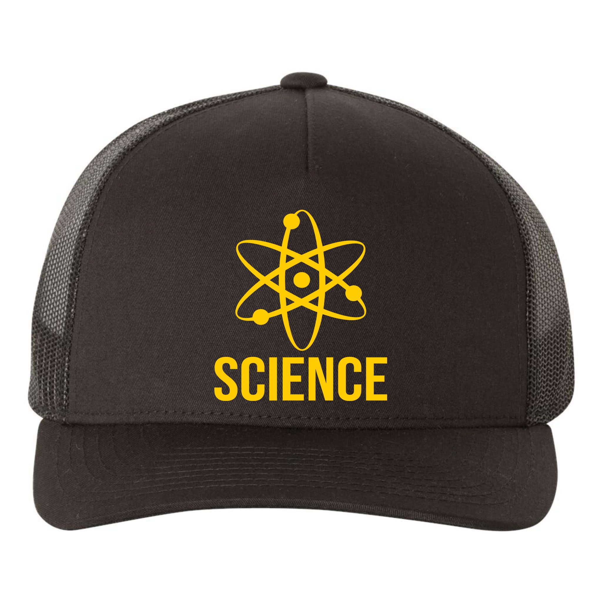 Classic Science Atom Logo Yupoong Adult 5-Panel Trucker Hat