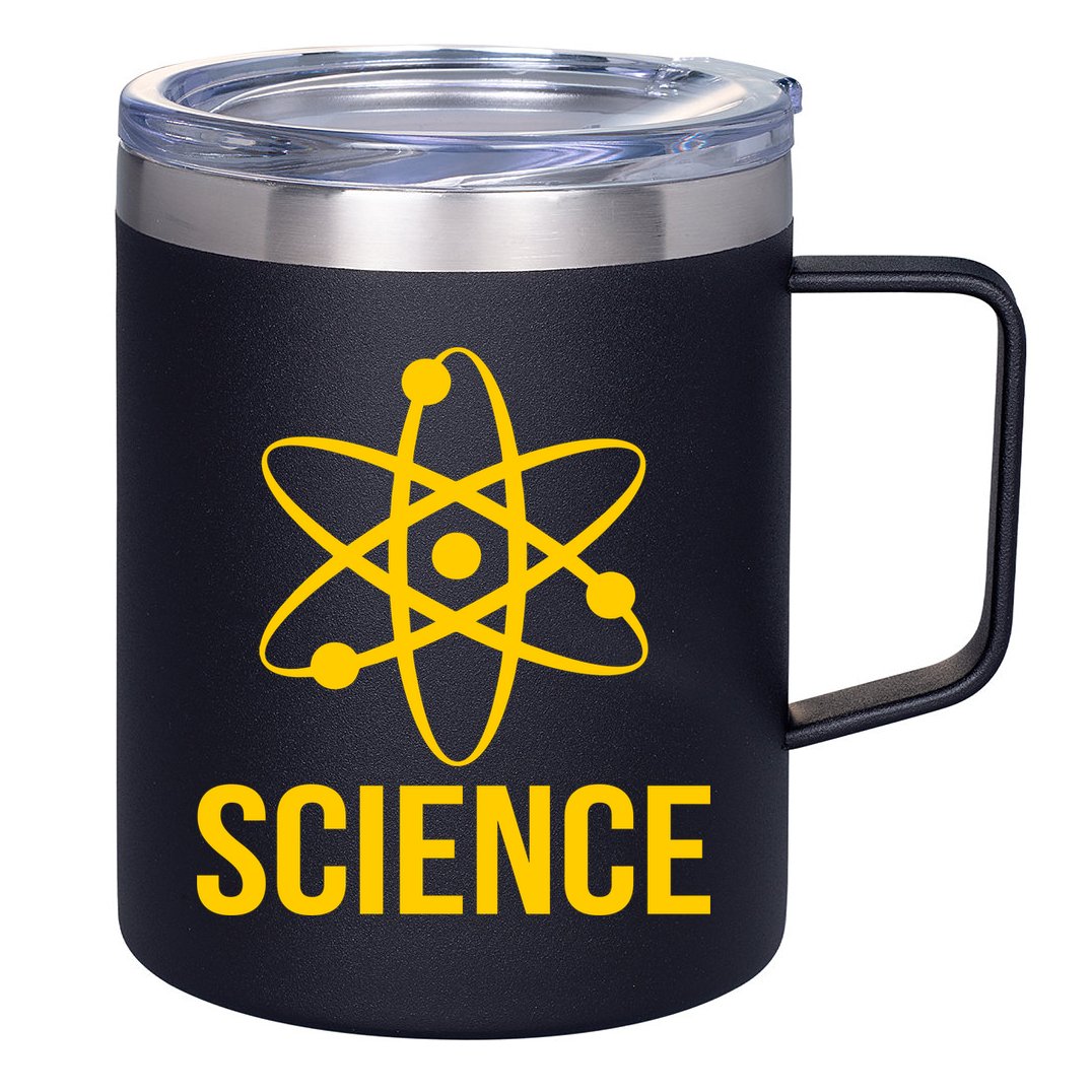 Classic Science Atom Logo 12oz Stainless Steel Coffee Mug