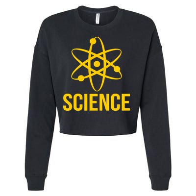 Classic Science Atom Logo Cropped Pullover Crew