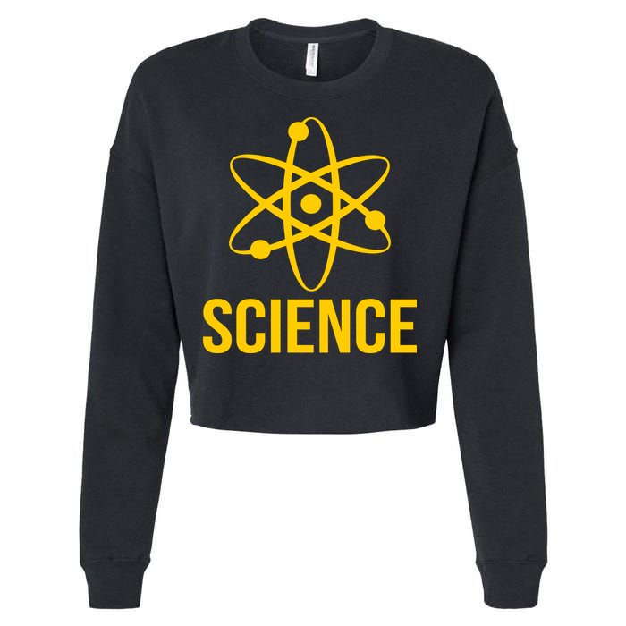 Classic Science Atom Logo Cropped Pullover Crew