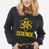 Classic Science Atom Logo Cropped Pullover Crew