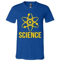 Classic Science Atom Logo V-Neck T-Shirt