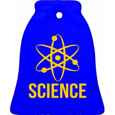 Classic Science Atom Logo Ceramic Bell Ornament