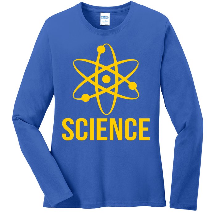 Classic Science Atom Logo Ladies Long Sleeve Shirt