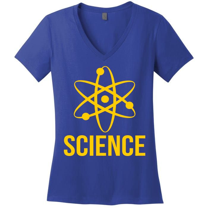 Classic Science Atom Logo Women's V-Neck T-Shirt