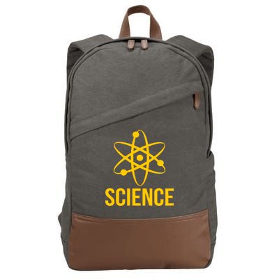 Classic Science Atom Logo Cotton Canvas Backpack