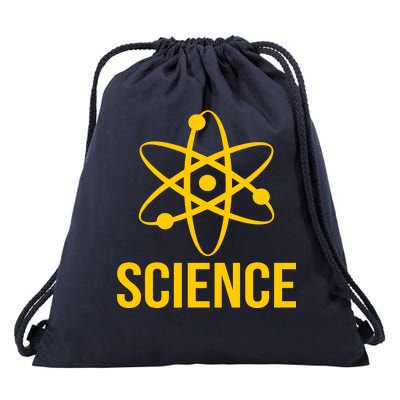 Classic Science Atom Logo Drawstring Bag