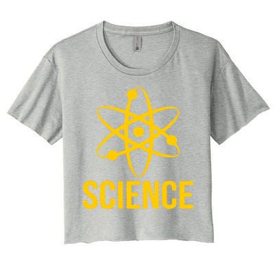 Classic Science Atom Logo Women's Crop Top Tee