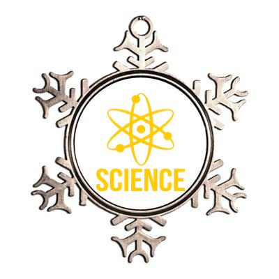 Classic Science Atom Logo Metallic Star Ornament