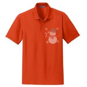 Classic Snowman Ugly Christmas Dry Zone Grid Polo