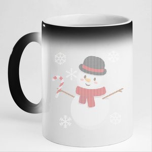 Classic Snowman Ugly Christmas 11oz Black Color Changing Mug