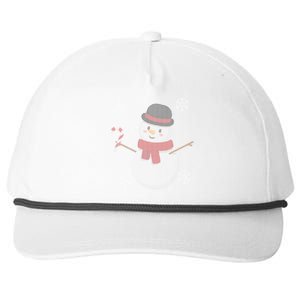 Classic Snowman Ugly Christmas Snapback Five-Panel Rope Hat