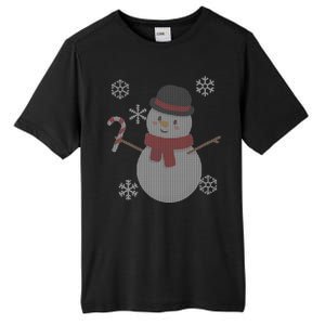 Classic Snowman Ugly Christmas Tall Fusion ChromaSoft Performance T-Shirt