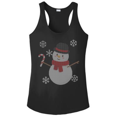 Classic Snowman Ugly Christmas Ladies PosiCharge Competitor Racerback Tank